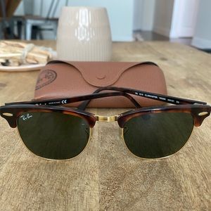 Used Tortoise Clubmaster Sunglasses